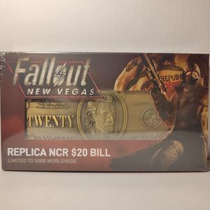 Fallout New Vegas NCR $20 Bill Ingot Official Bethesda Metal Figurine